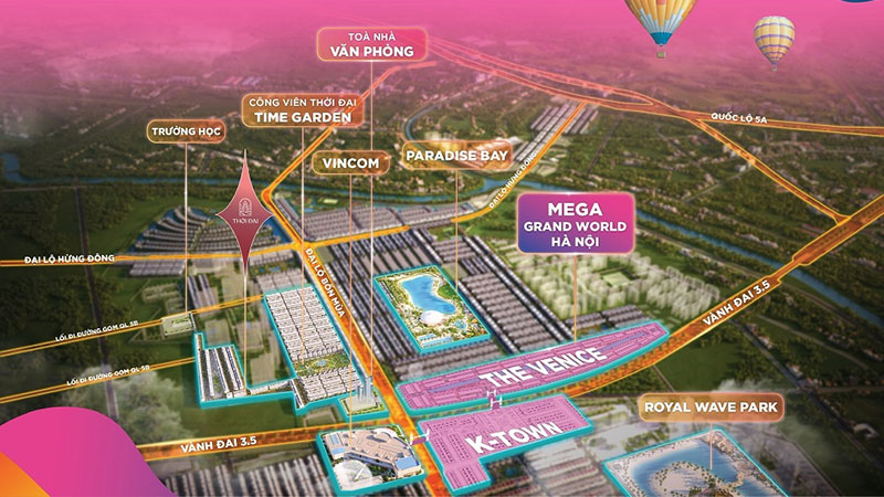 Bản đồ Mega Grand World Hà Nội